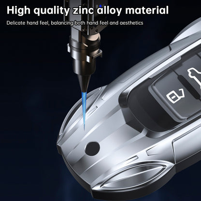 Audi A1 A3 S3 Leather Alloy Zinc Car Key Silvery Case Cover