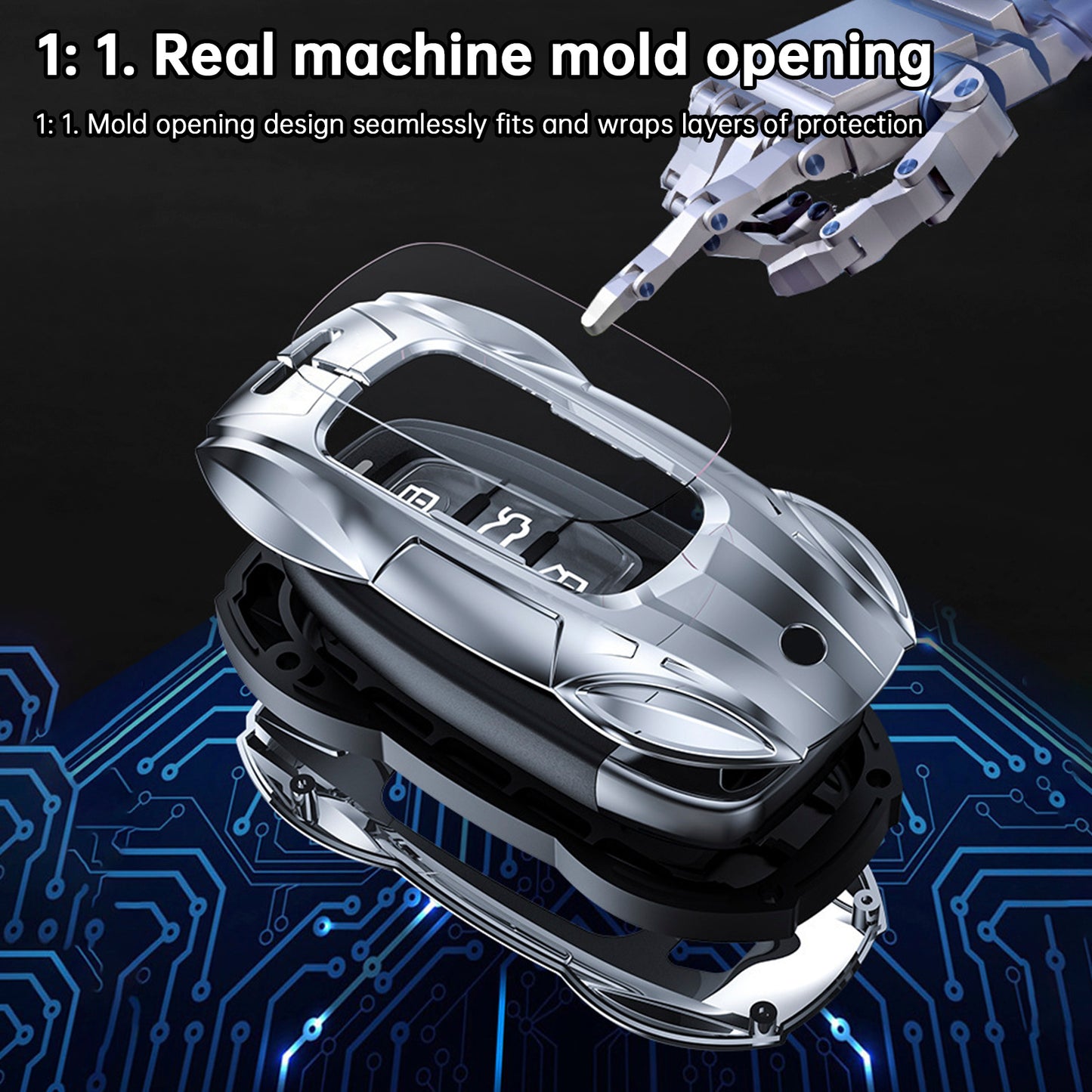 Audi A1 A3 S3 Leather Alloy Zinc Car Key Silvery Case Cover