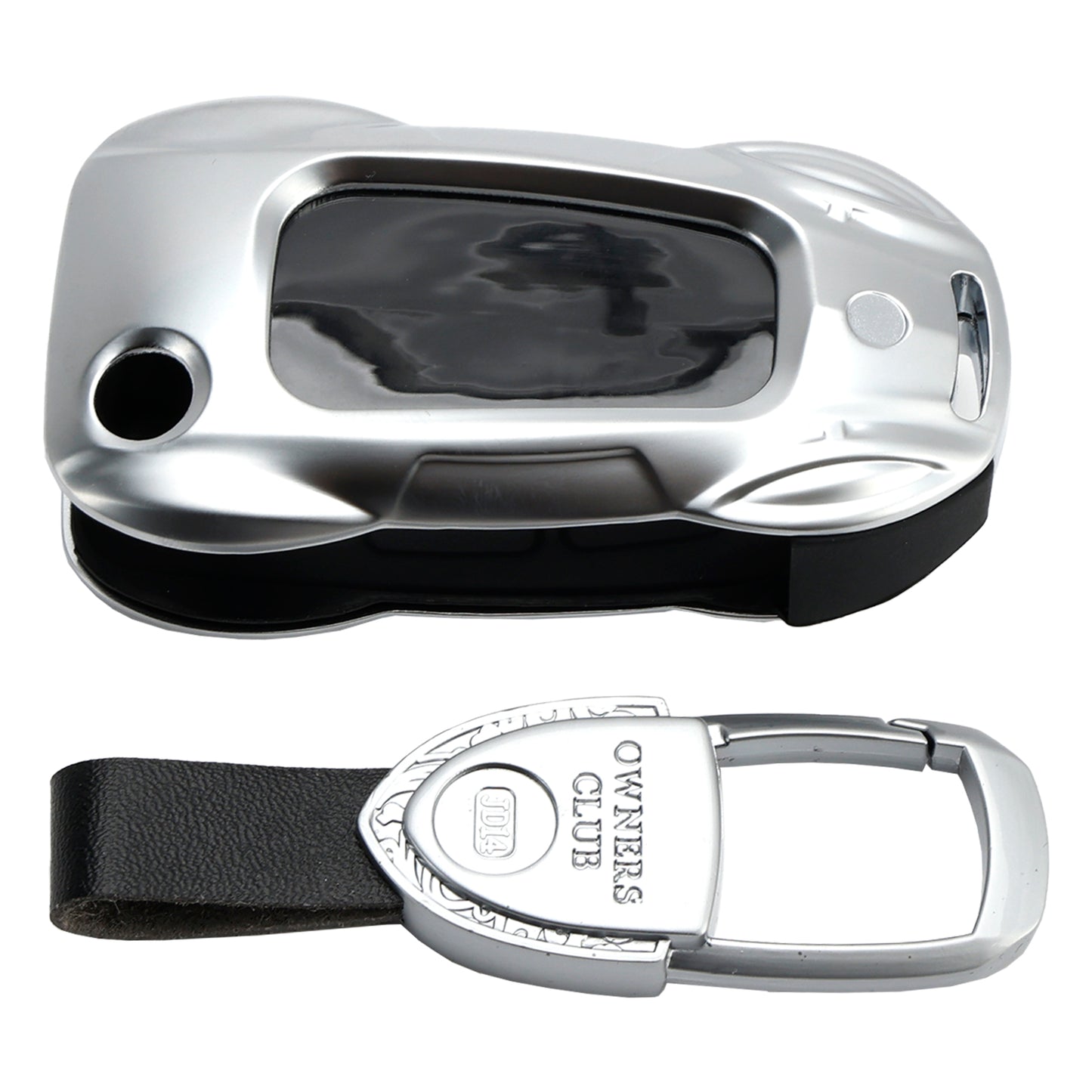 Audi A1 A3 S3 Leather Alloy Zinc Car Key Silvery Case Cover