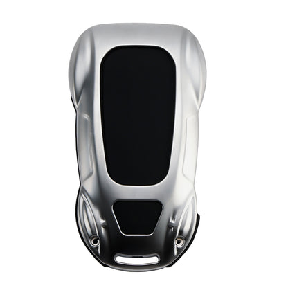 Audi A1 A3 S3 Leather Alloy Zinc Car Key Silvery Case Cover