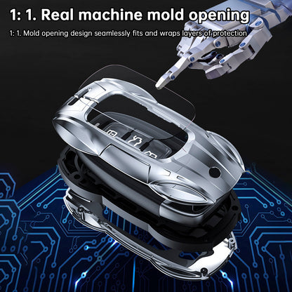 Leather Alloy Zinc Car Key Gray Case Cover Audi A1 A3 S3