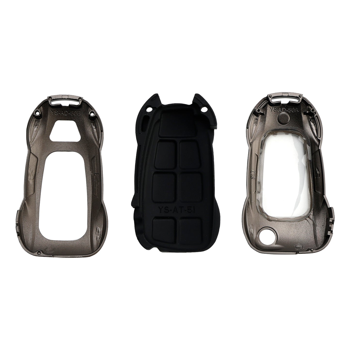 Leather Alloy Zinc Car Key Gray Case Cover Audi A1 A3 S3