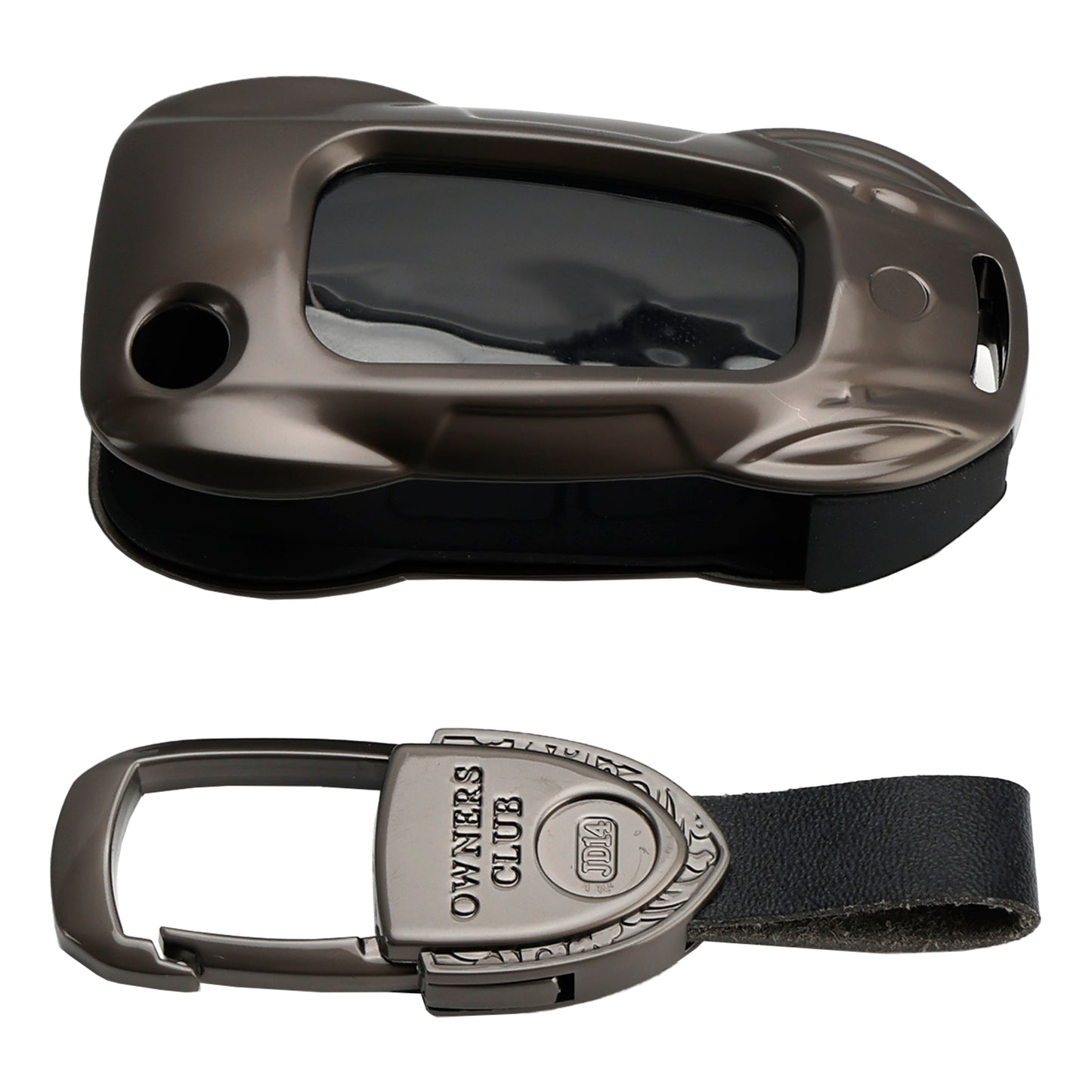 Leather Alloy Zinc Car Key Gray Case Cover Audi A1 A3 S3
