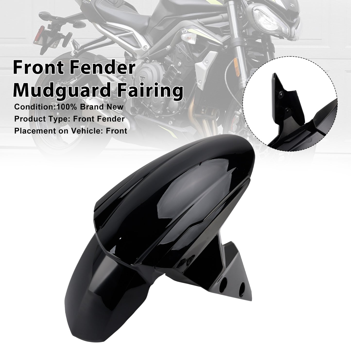 2020-2025 Triumph Street Triple 765 R/RS Front Fender Mudguard Fairing