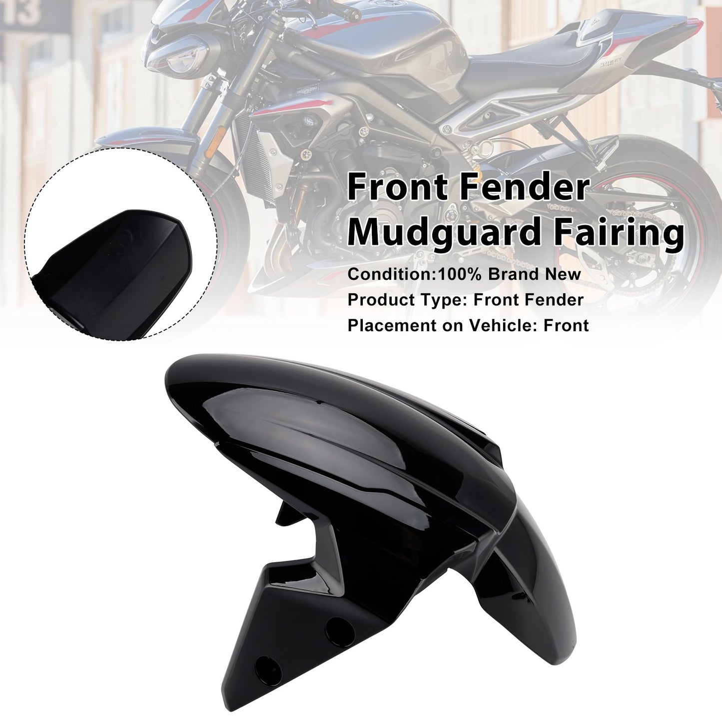 2020-2025 Triumph Street Triple 765 R/RS Front Fender Mudguard Fairing