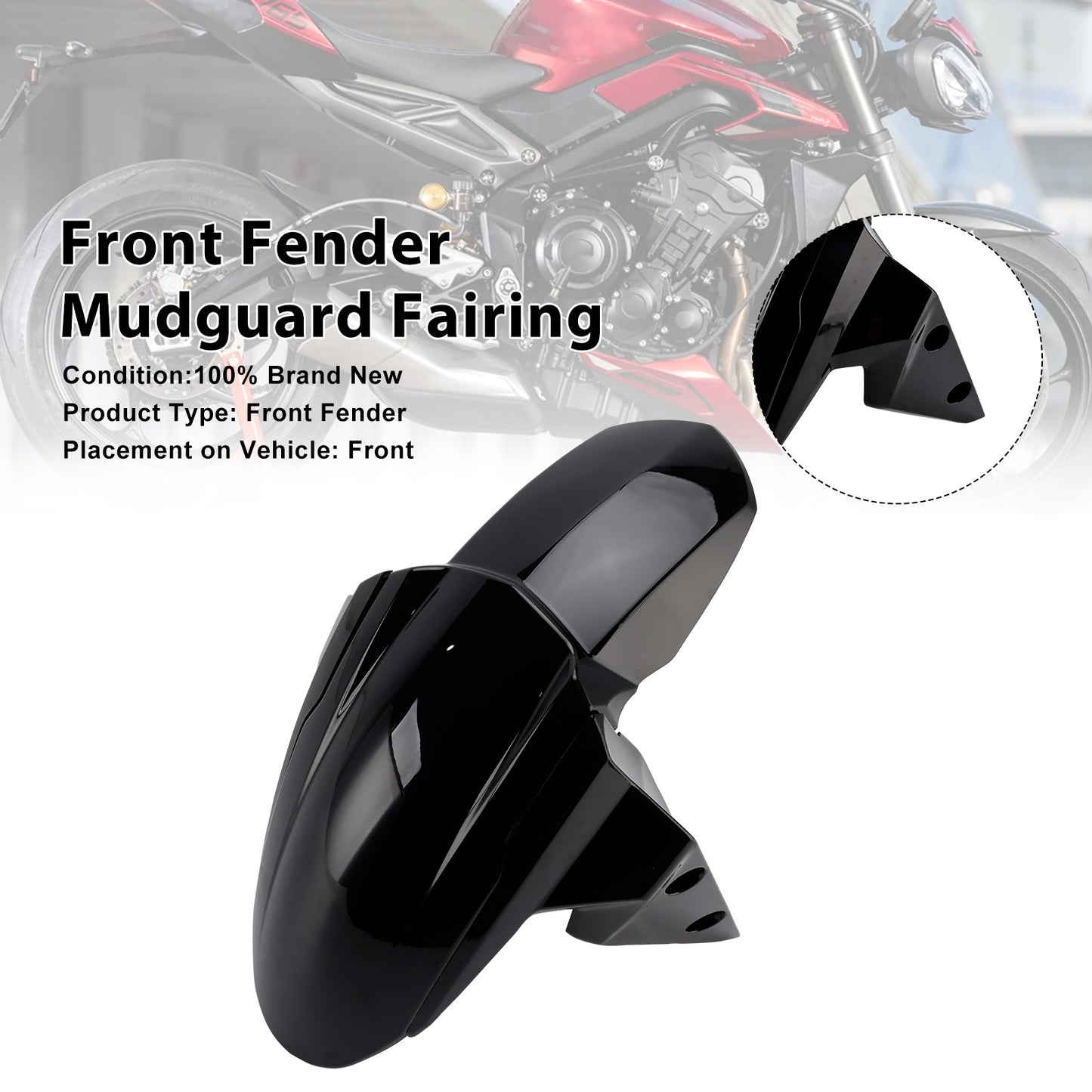 2020-2025 Triumph Street Triple 765 R/RS Front Fender Mudguard Fairing