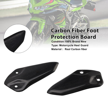 all years Kawasaki ZX-4R ZX-4RR ZX-25R Real Carbon Fiber Foot Protection Board