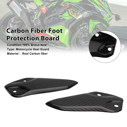 all years Kawasaki ZX-4R ZX-4RR ZX-25R Real Carbon Fiber Foot Protection Board