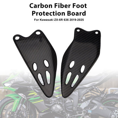 2019-2025 Kawasaki ZX-6R 636 Real Carbon Fiber Foot Protection Board