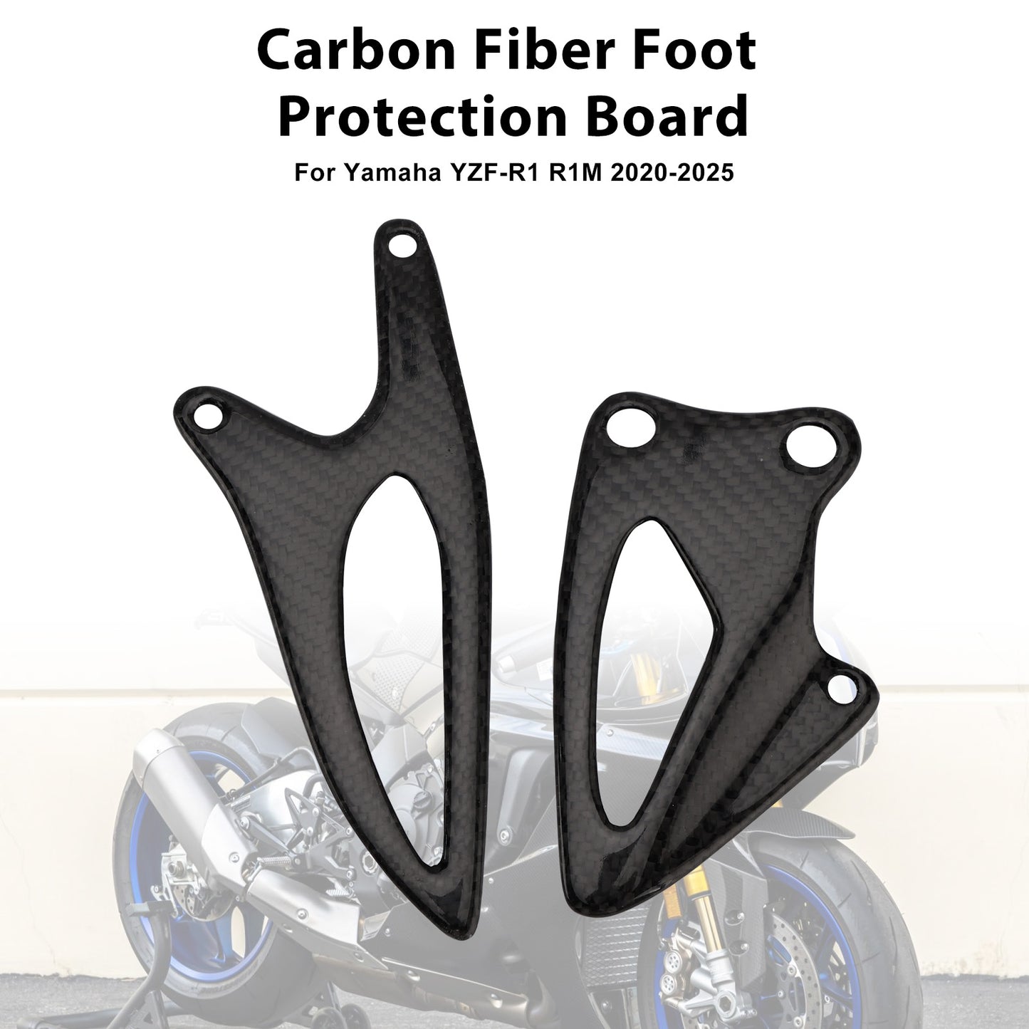 2020-2025 Yamaha YZF-R1 R1M Real Carbon Fiber Foot Protection Board