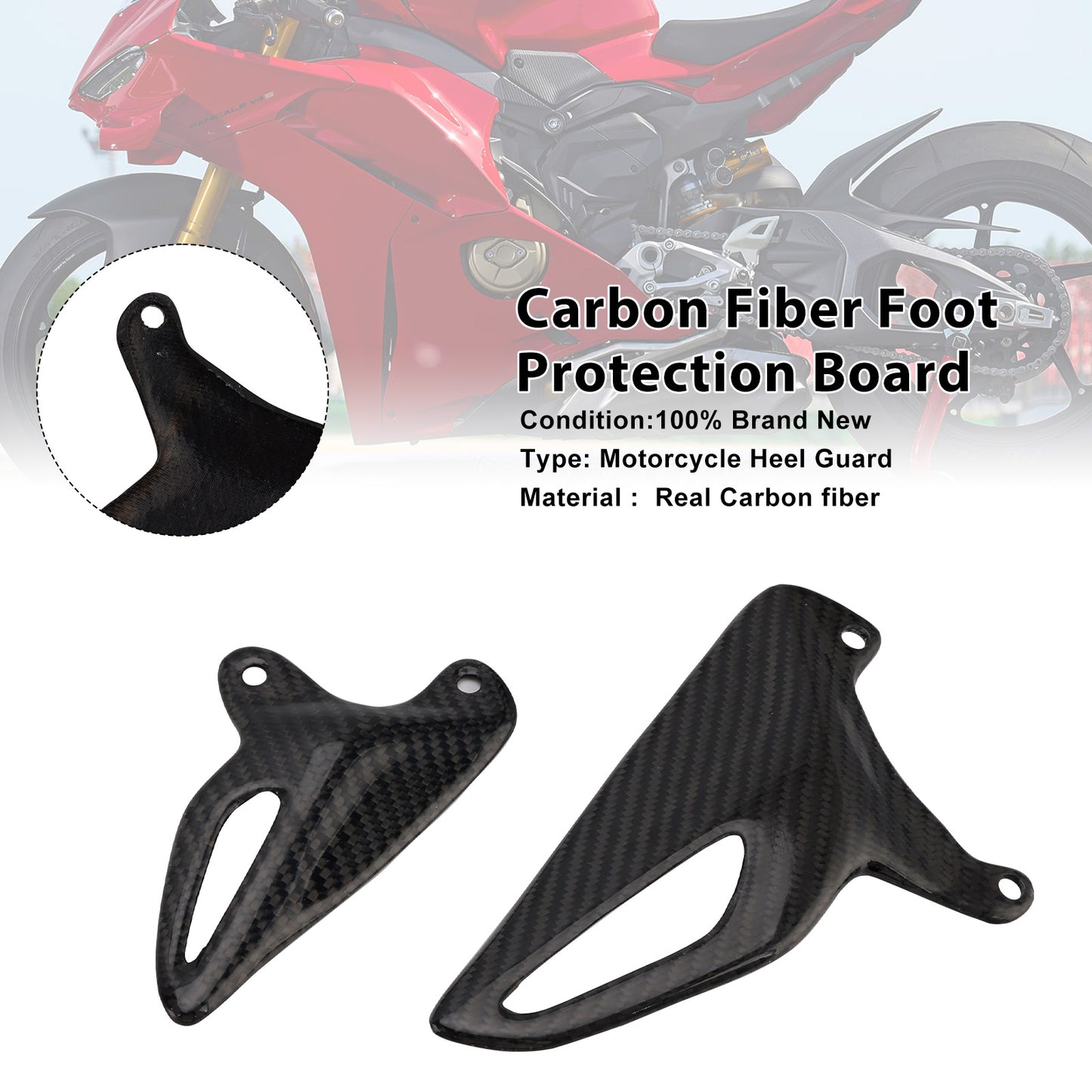 2018-2025 Ducati Panigale V4 V4S V4R V2 Real Carbon Fiber Foot Board