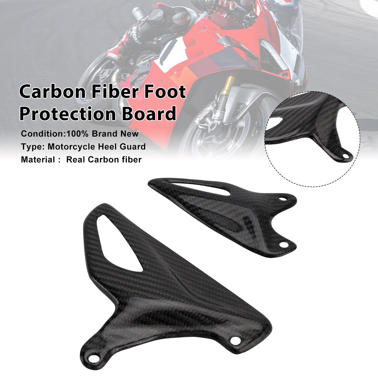 2018-2025 Ducati Panigale V4 V4S V4R V2 Real Carbon Fiber Foot Board