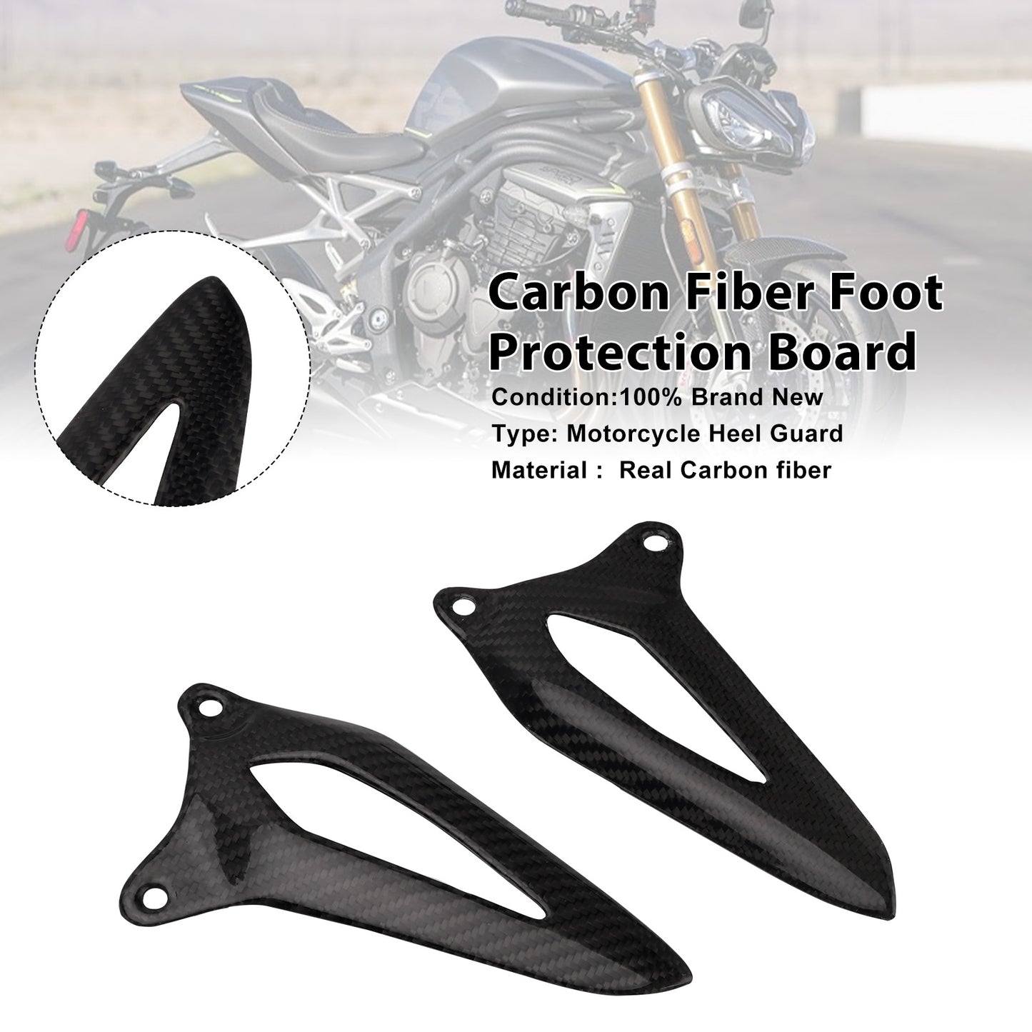 2021-2025 Triumph Speed Triple 1200RR Real Carbon Fiber Foot Board