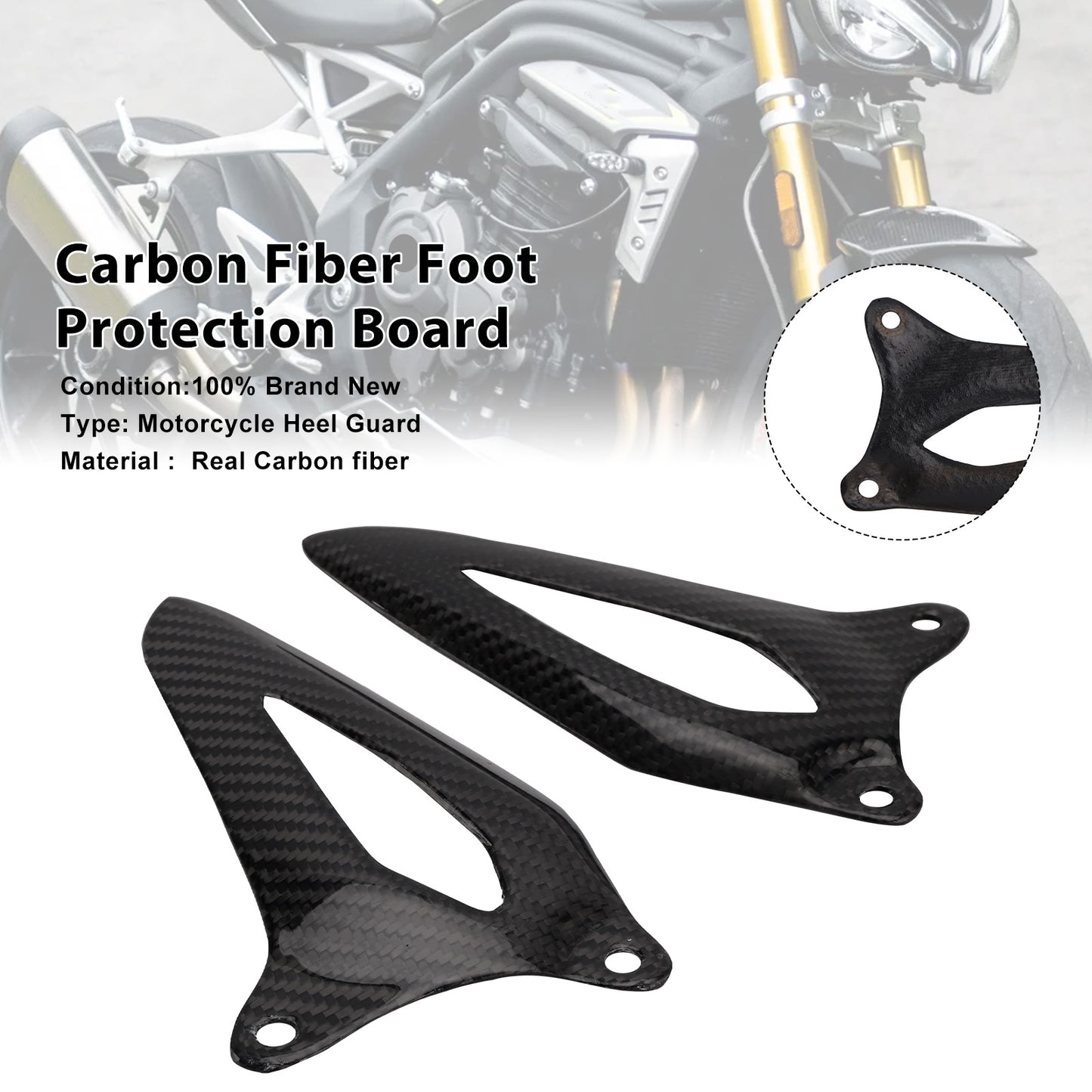 2021-2025 Triumph Speed Triple 1200RR Real Carbon Fiber Foot Board