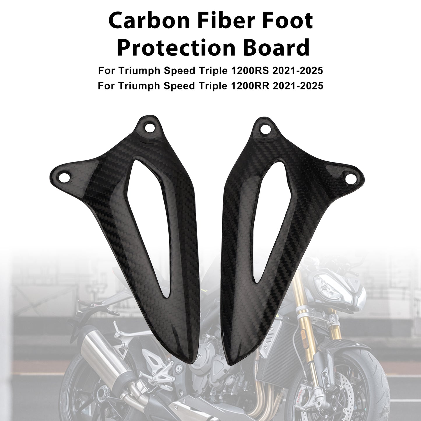 2021-2025 Triumph Speed Triple 1200RR Real Carbon Fiber Foot Board