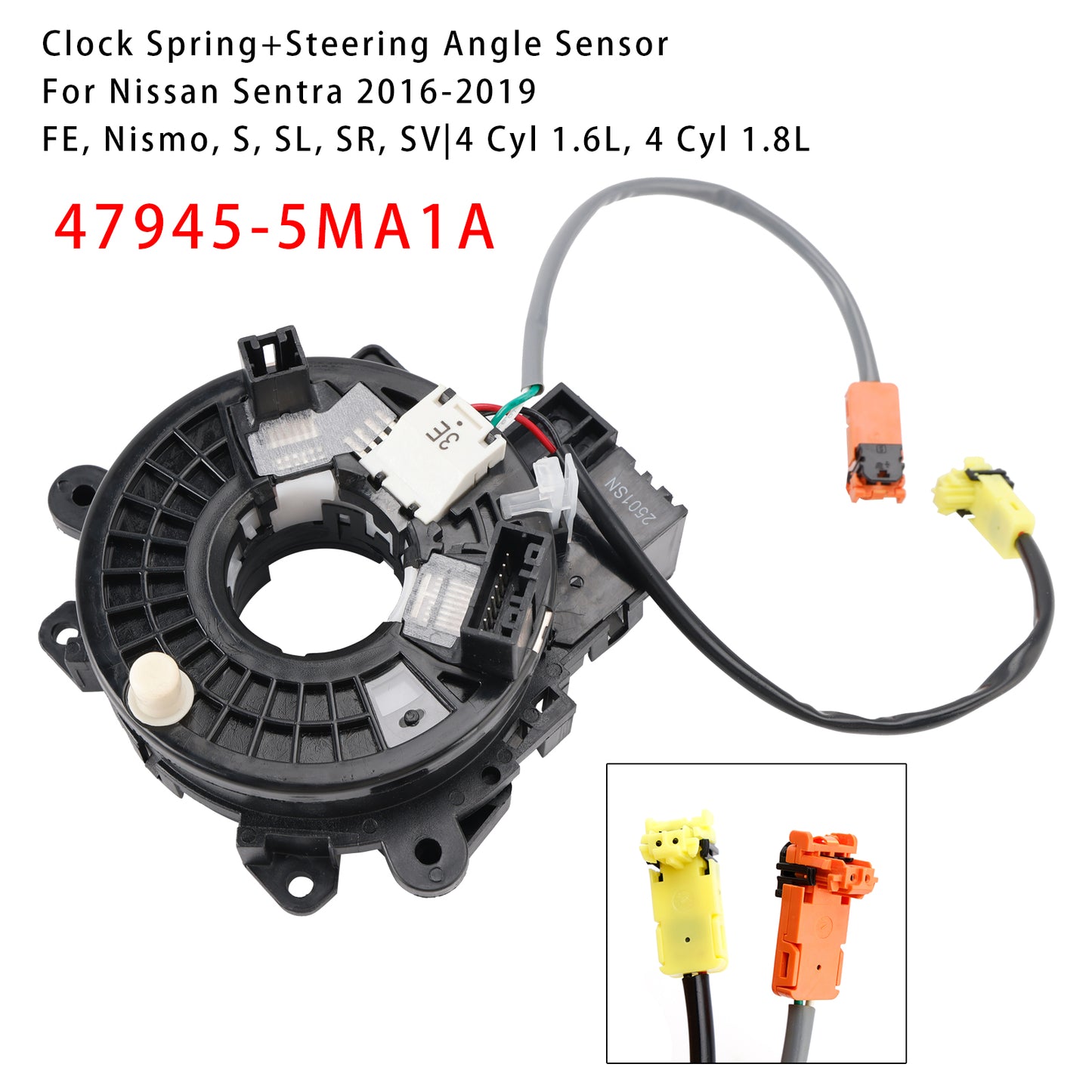 2016-2019 Nissan Sentra 47945-5MA1A Clock Spring+Steering Angle Sensor
