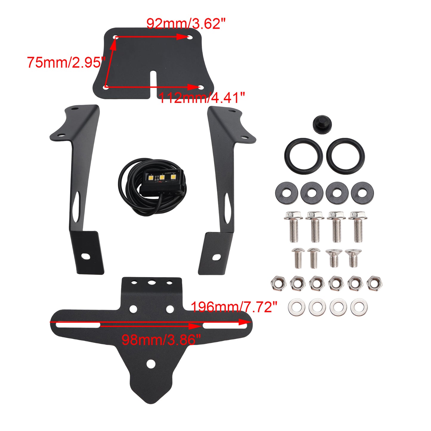 2019-2025 Yamaha YZF-R25 License Plate Holder Frame Bracket