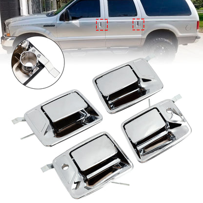 2000-2013 Ford F-750 7C3Z2522406AA 4Pcs Chrome Exterior Door Handle Set