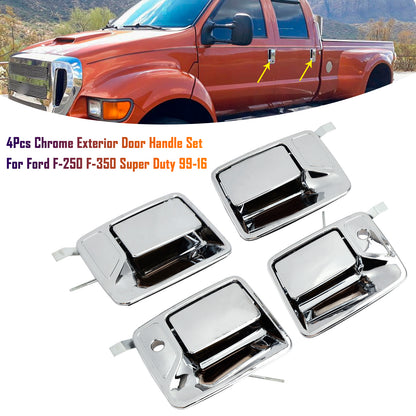 2000-2013 Ford F-750 7C3Z2522406AA 4Pcs Chrome Exterior Door Handle Set