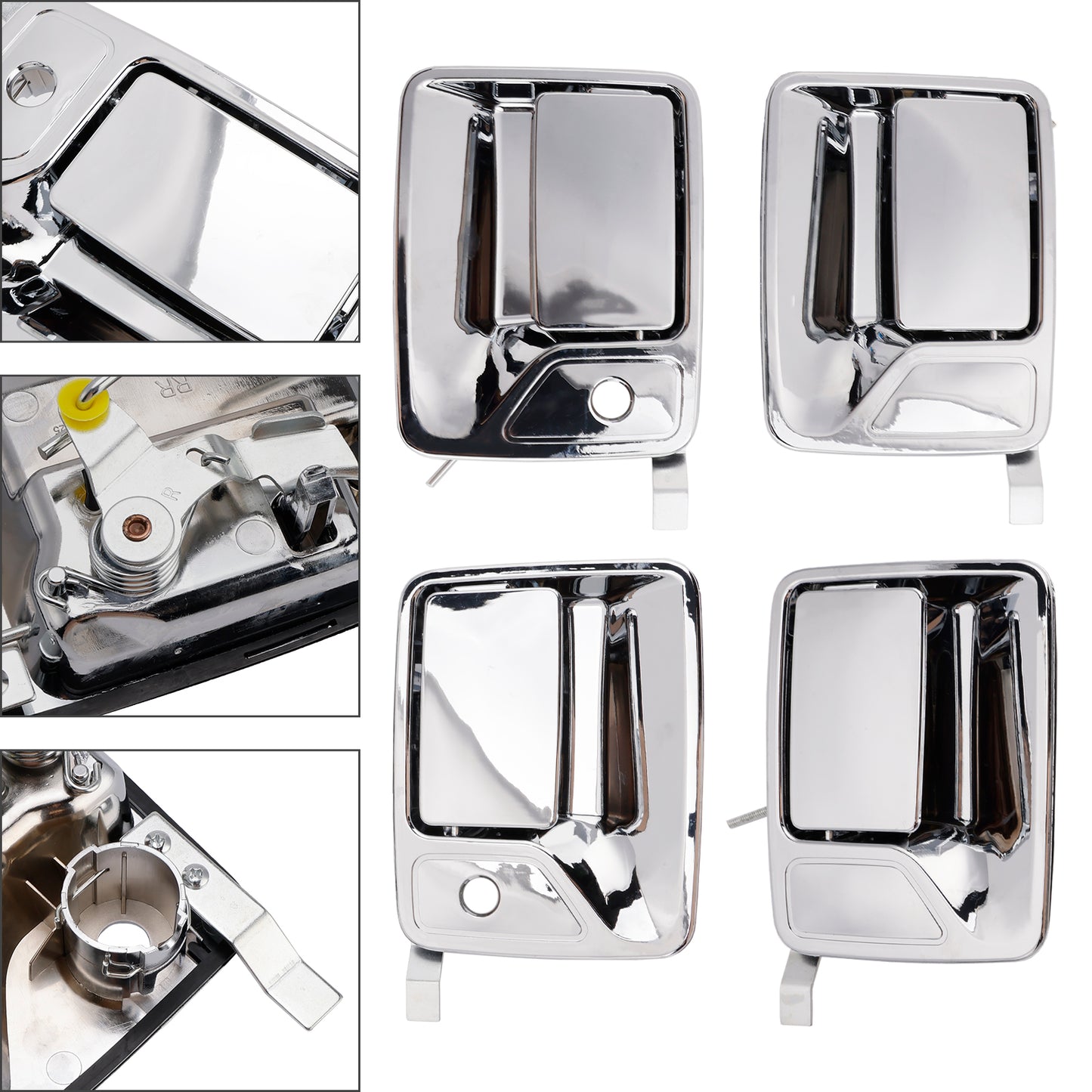 2000-2013 Ford F-750 7C3Z2522406AA 4Pcs Chrome Exterior Door Handle Set