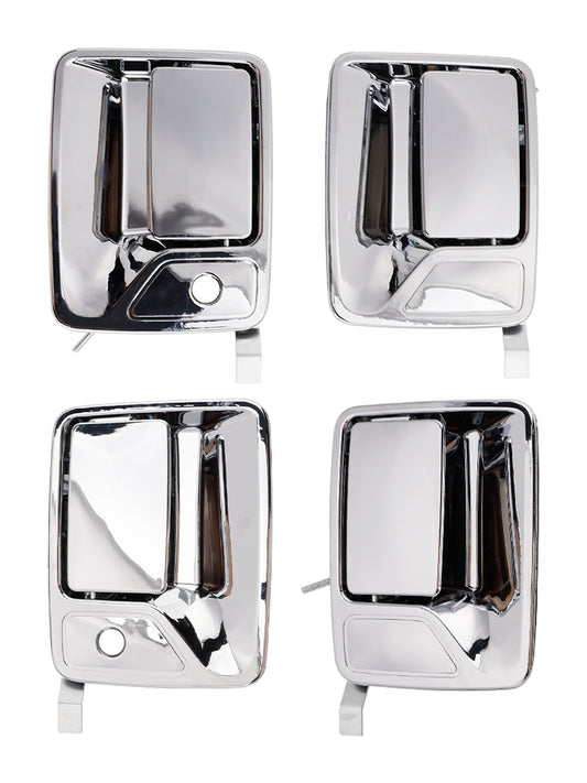 1999-2016 Ford F-350 Super Duty 7C3Z2522406AA 4Pcs Chrome Exterior Door Handle Set