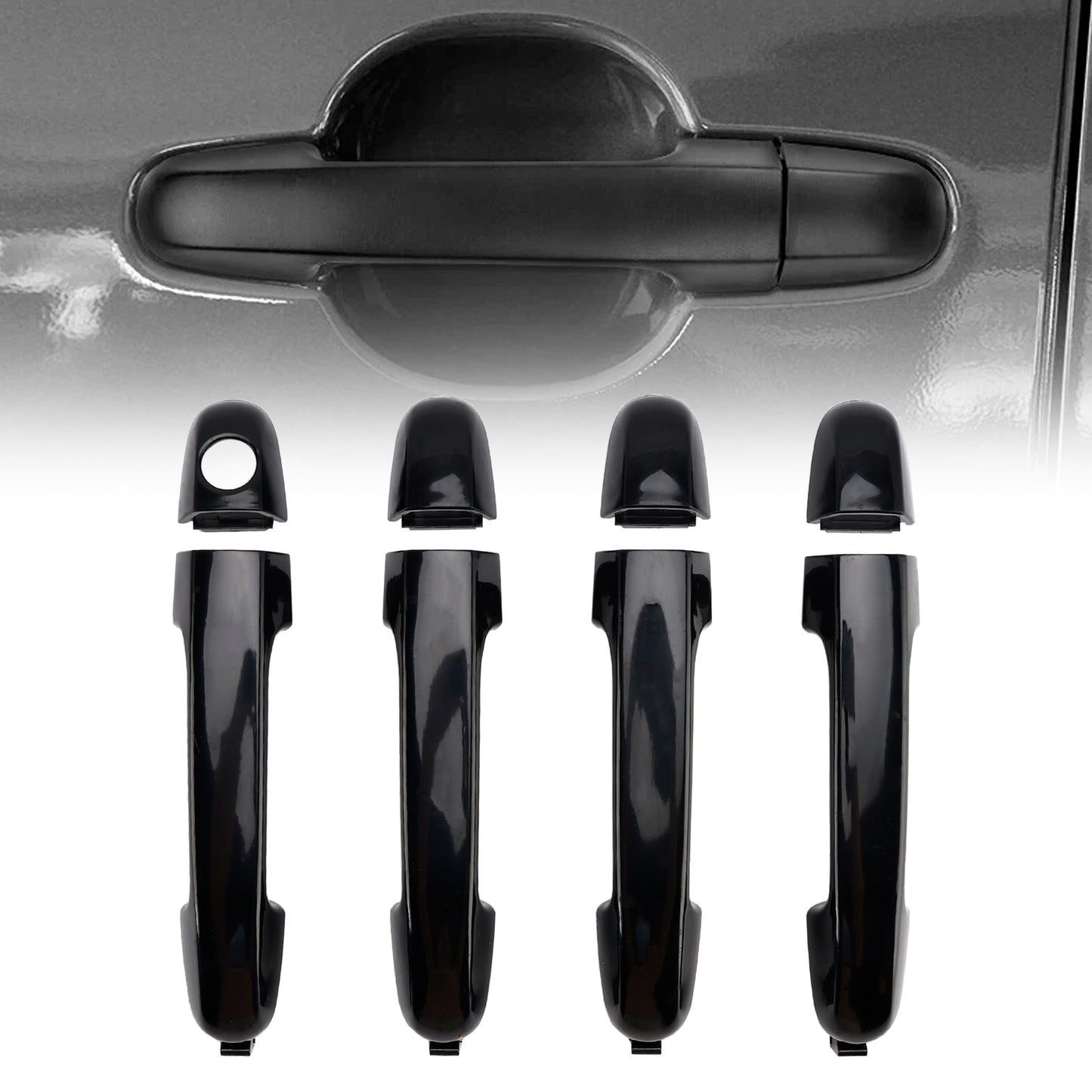 2009.04~2012.06 Hyundai i20 5 Door Hatch PB Series 1 82651-1J000 4Pcs Front/Rear Left Right Outer Door Handle