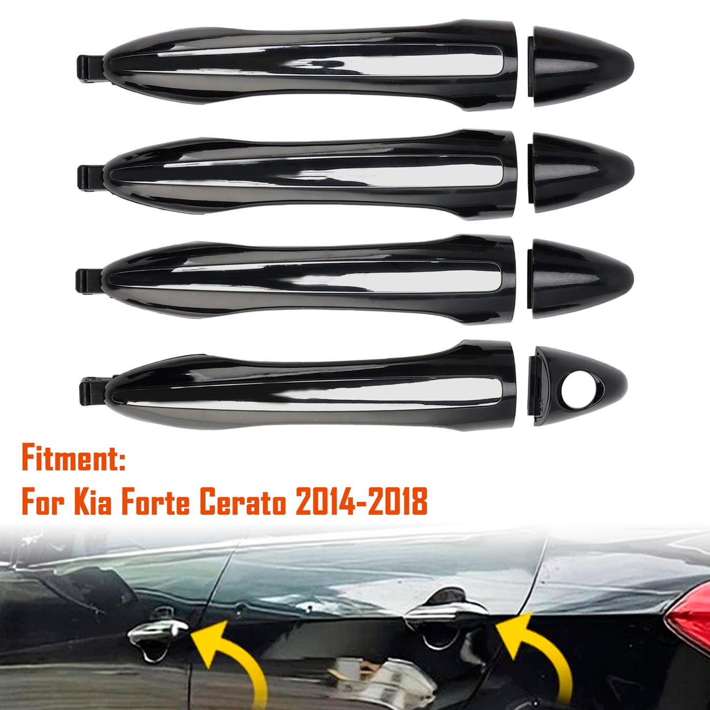 2014-2018 Kia Forte 4Pcs Exterior Door Handle Set