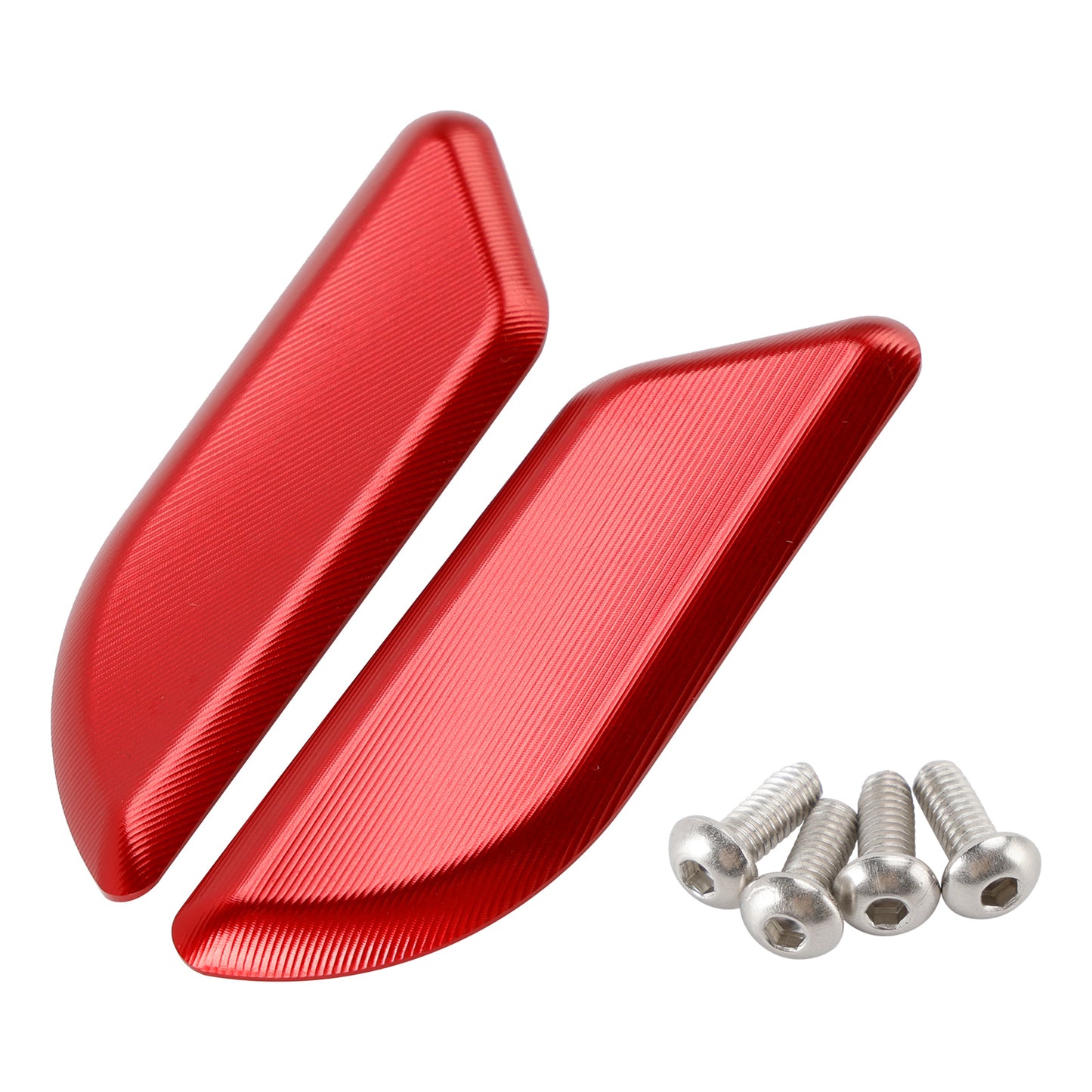 2015-2019 Ducati 959 1299 Panigale Billet Red Mirror Block Off Plates