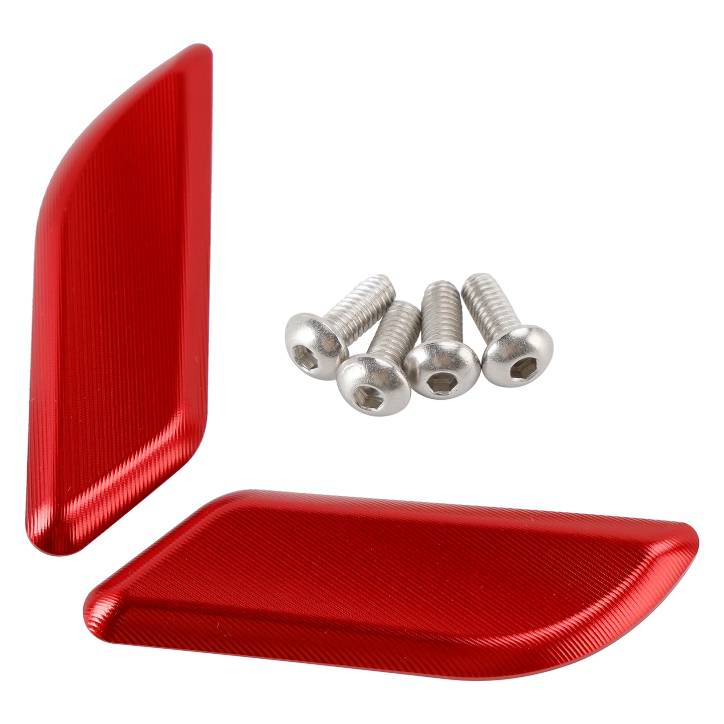 2015-2019 Ducati 959 1299 Panigale Billet Red Mirror Block Off Plates