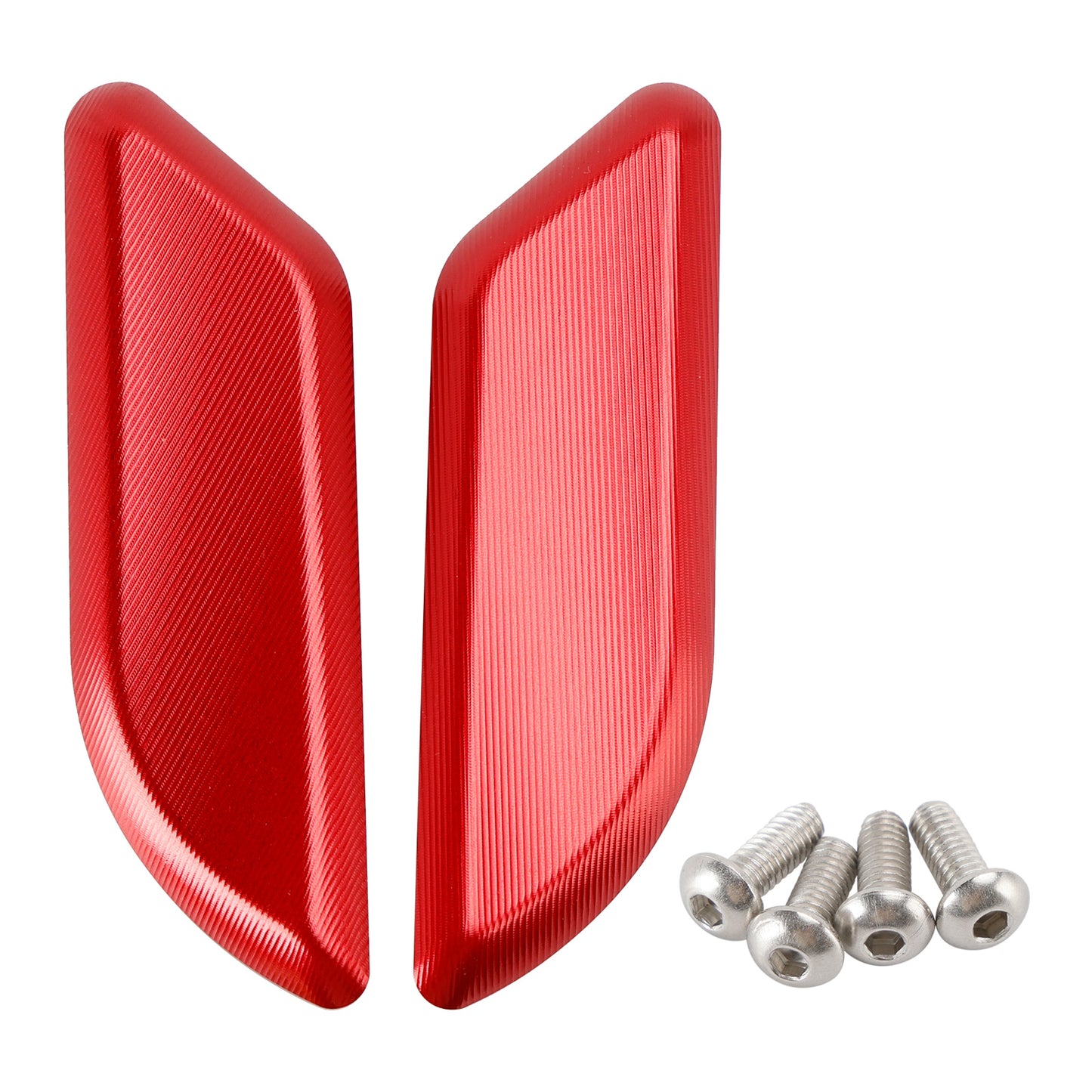 2015-2019 Ducati 959 1299 Panigale Billet Red Mirror Block Off Plates