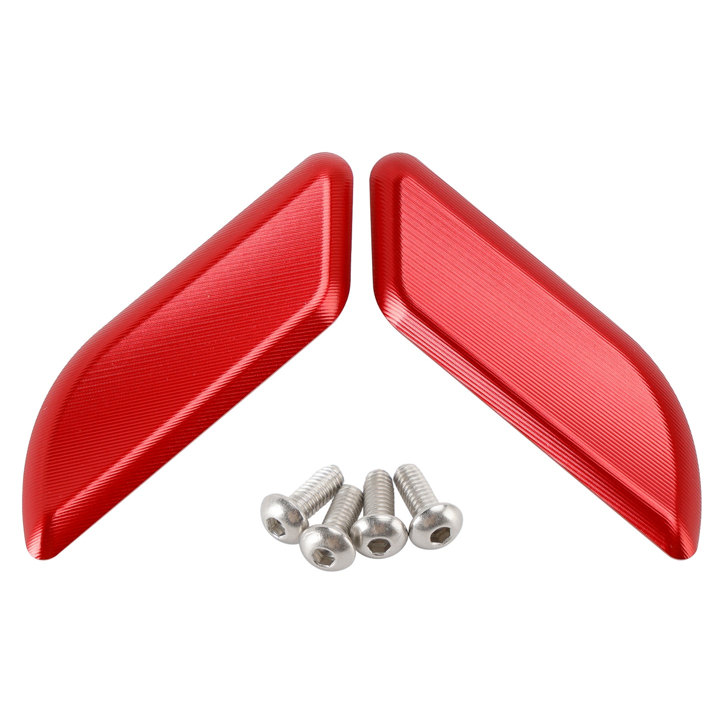 2015-2019 Ducati 959 1299 Panigale Billet Red Mirror Block Off Plates