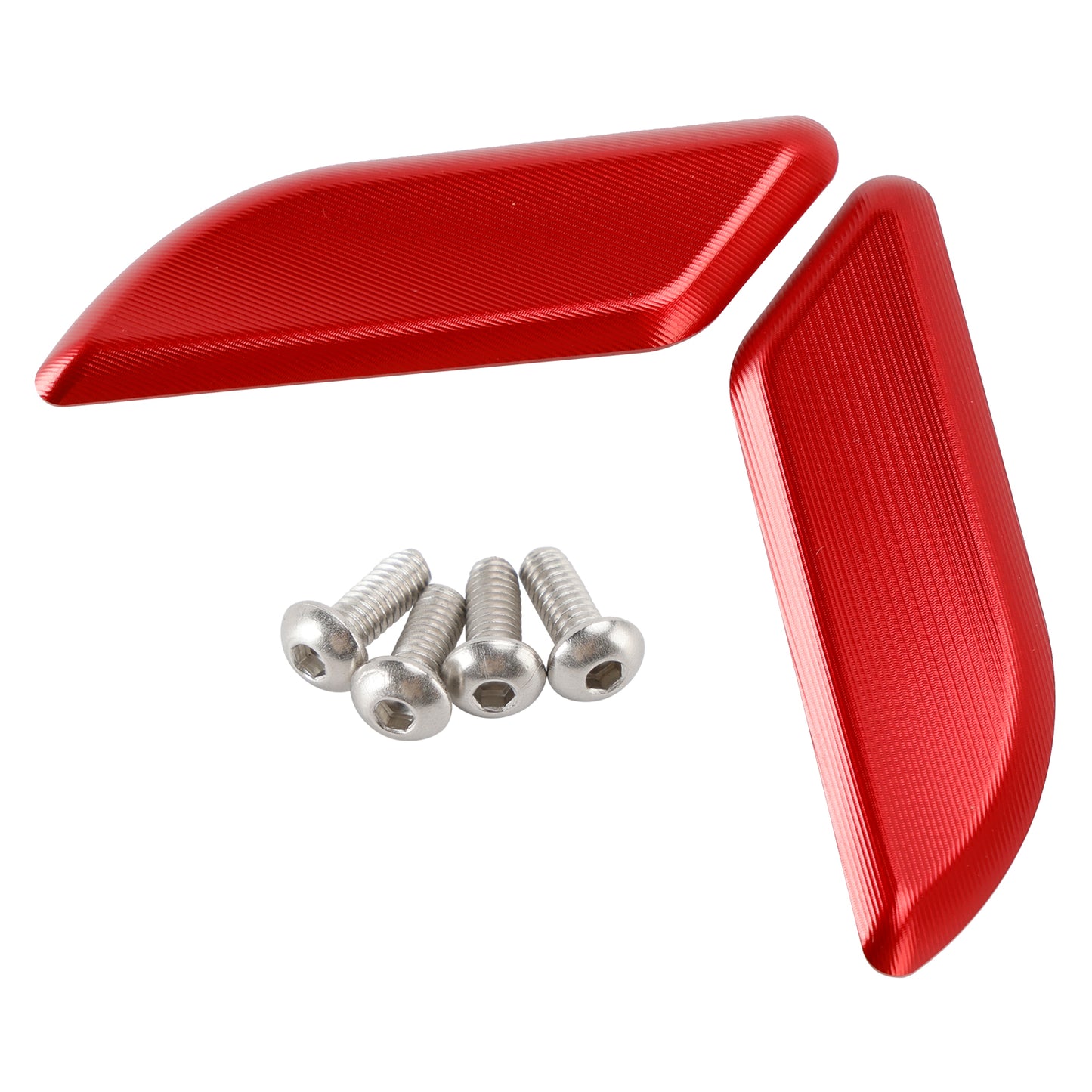 2015-2019 Ducati 959 1299 Panigale Billet Red Mirror Block Off Plates