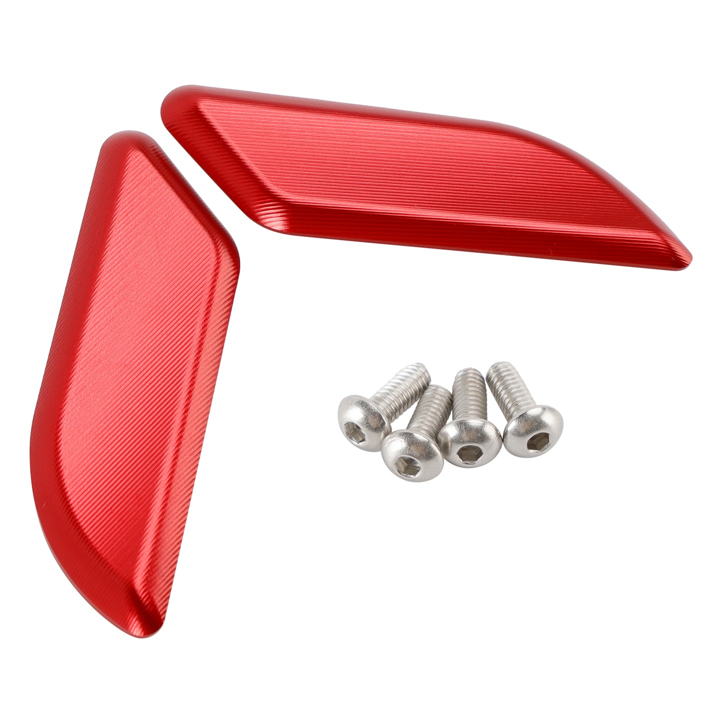 2015-2019 Ducati 959 1299 Panigale Billet Red Mirror Block Off Plates