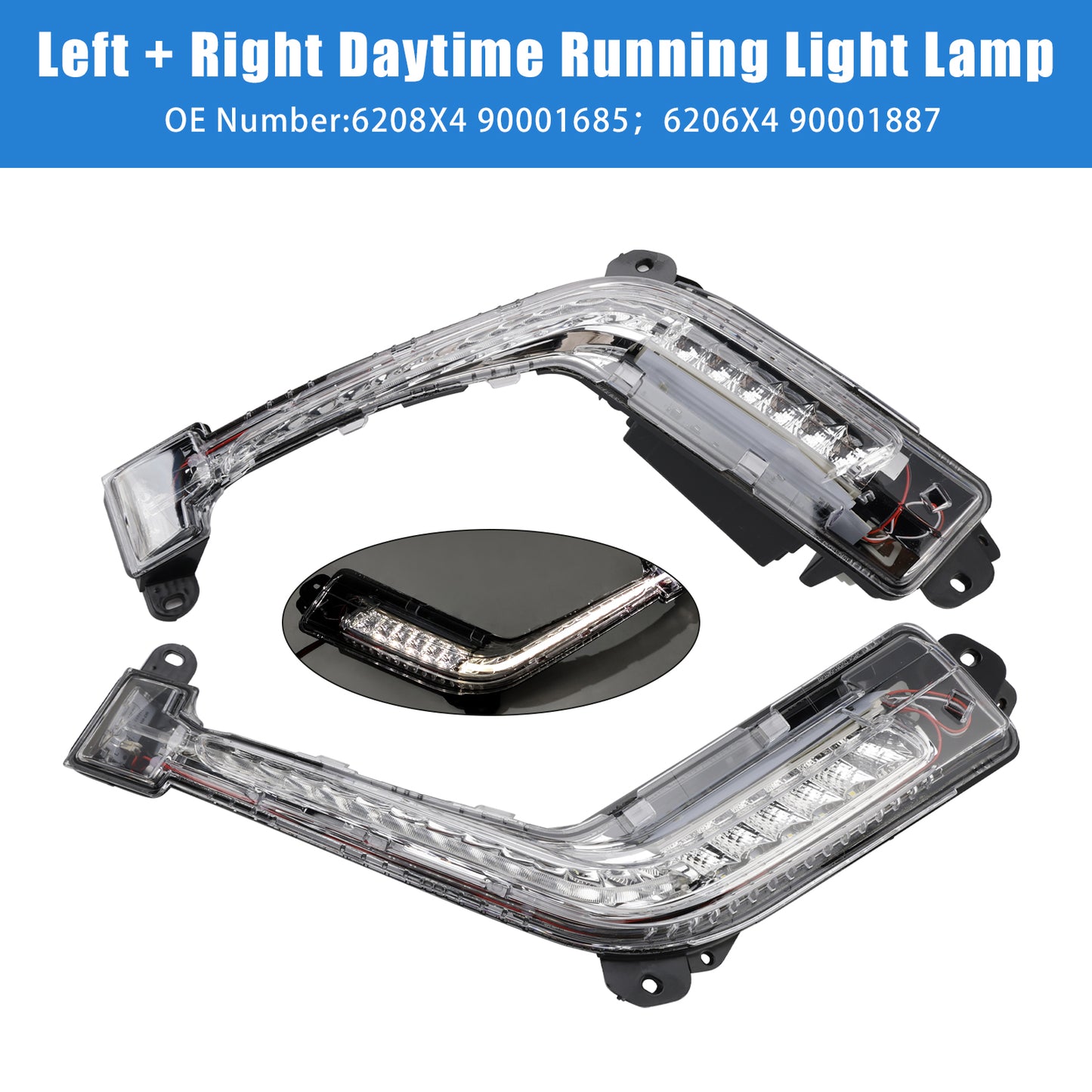 2011-2014 Peugeot 308 Mk1 Hatch Left + Right DRL Light Lamp LED Bulbs