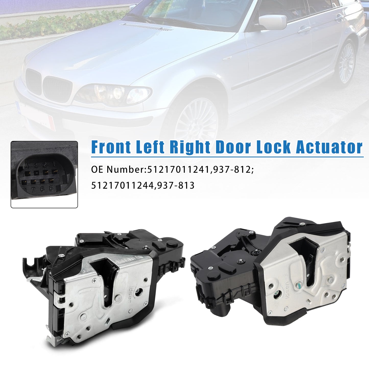 2002/10-2005/02 BMW 3 Series Touring 318d E46 2.0L 51217011241 Left + Right Door Lock Actuator