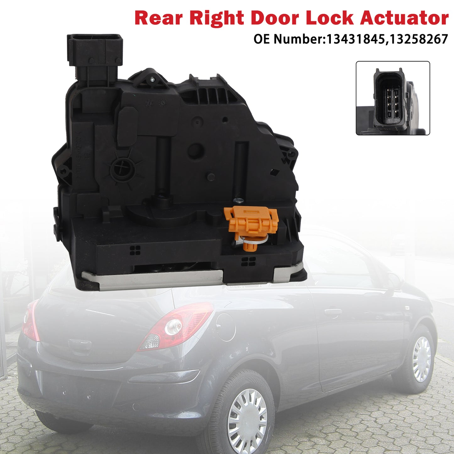 08.2006-12.2011 OPEL CORSA D (S07) 1.4 LPG (L08, L68) 90 HP 1364 ccm 13431845 Rear Right Door Lock Actuator