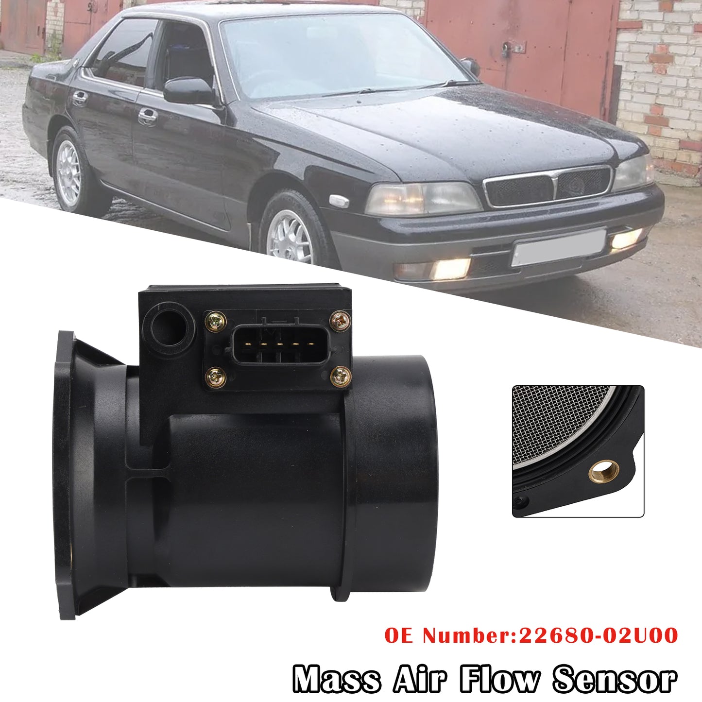 1989-1993 Nissan Skylin R32 RB20E RB20DET 22680-02U00 Mass Air Flow Sensor