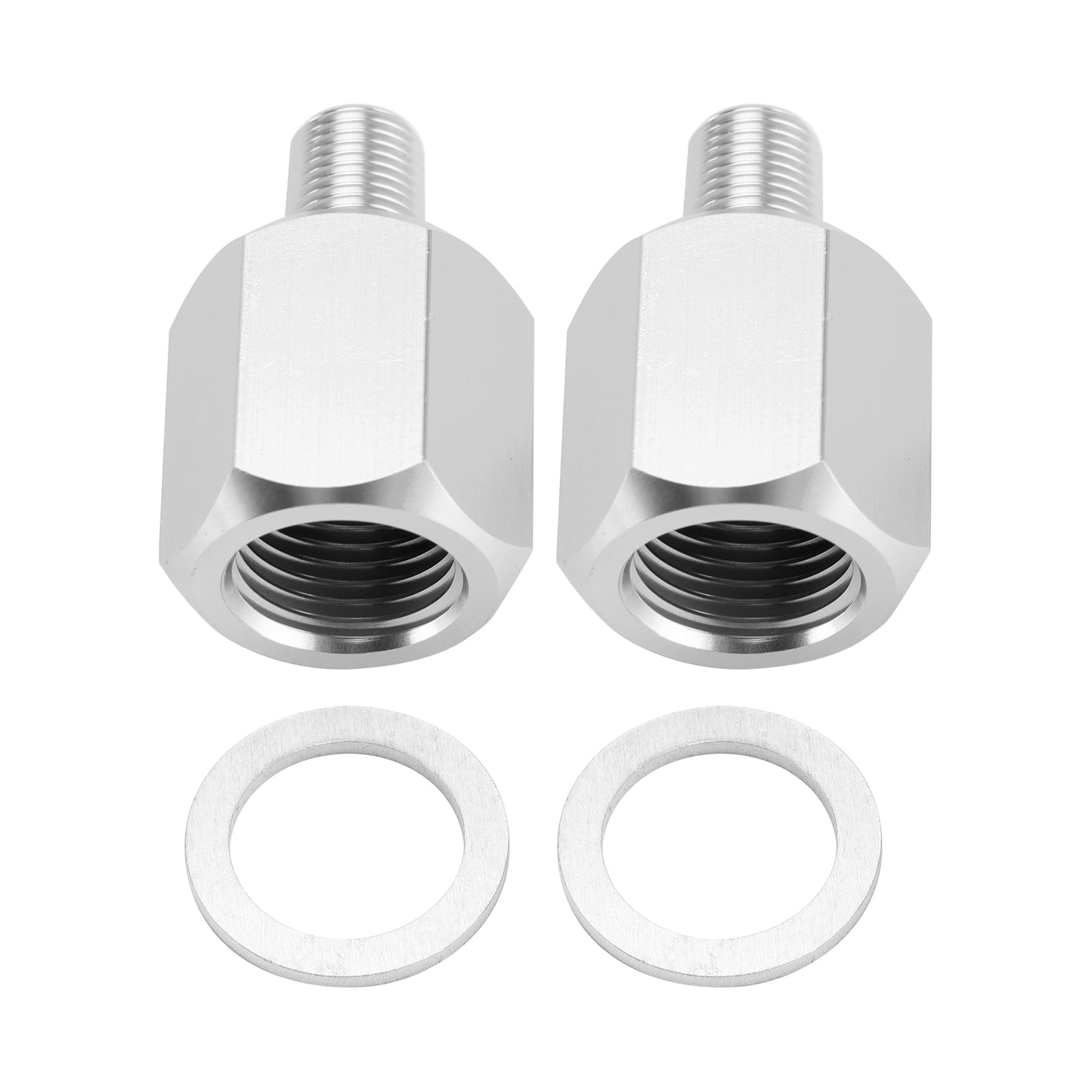 2x 1/8NPT Male to M16-1.5 Female Oil Pressure Sensor Adapter Thread Connector