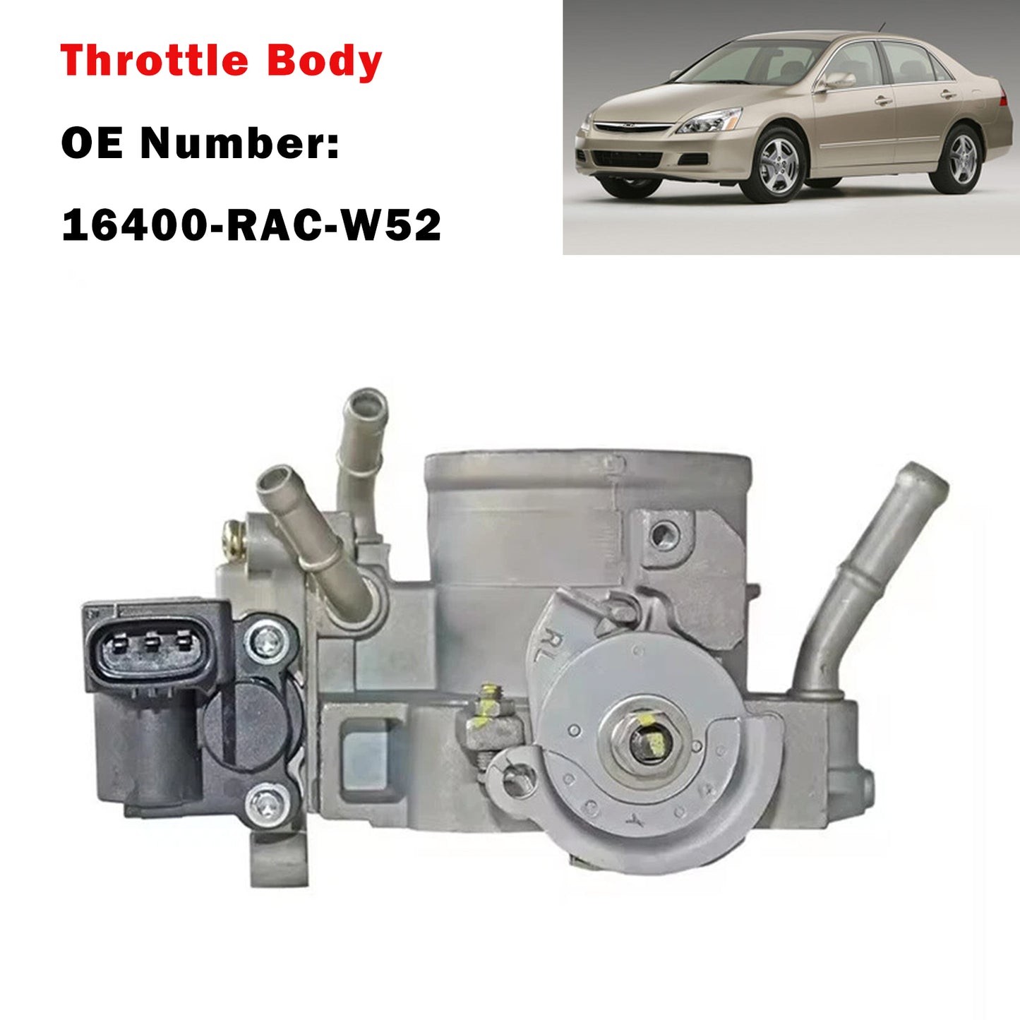 2003-2008 Honda Accord Engine K20A7 2.0L 16400-RAC-W52 Throttle Body