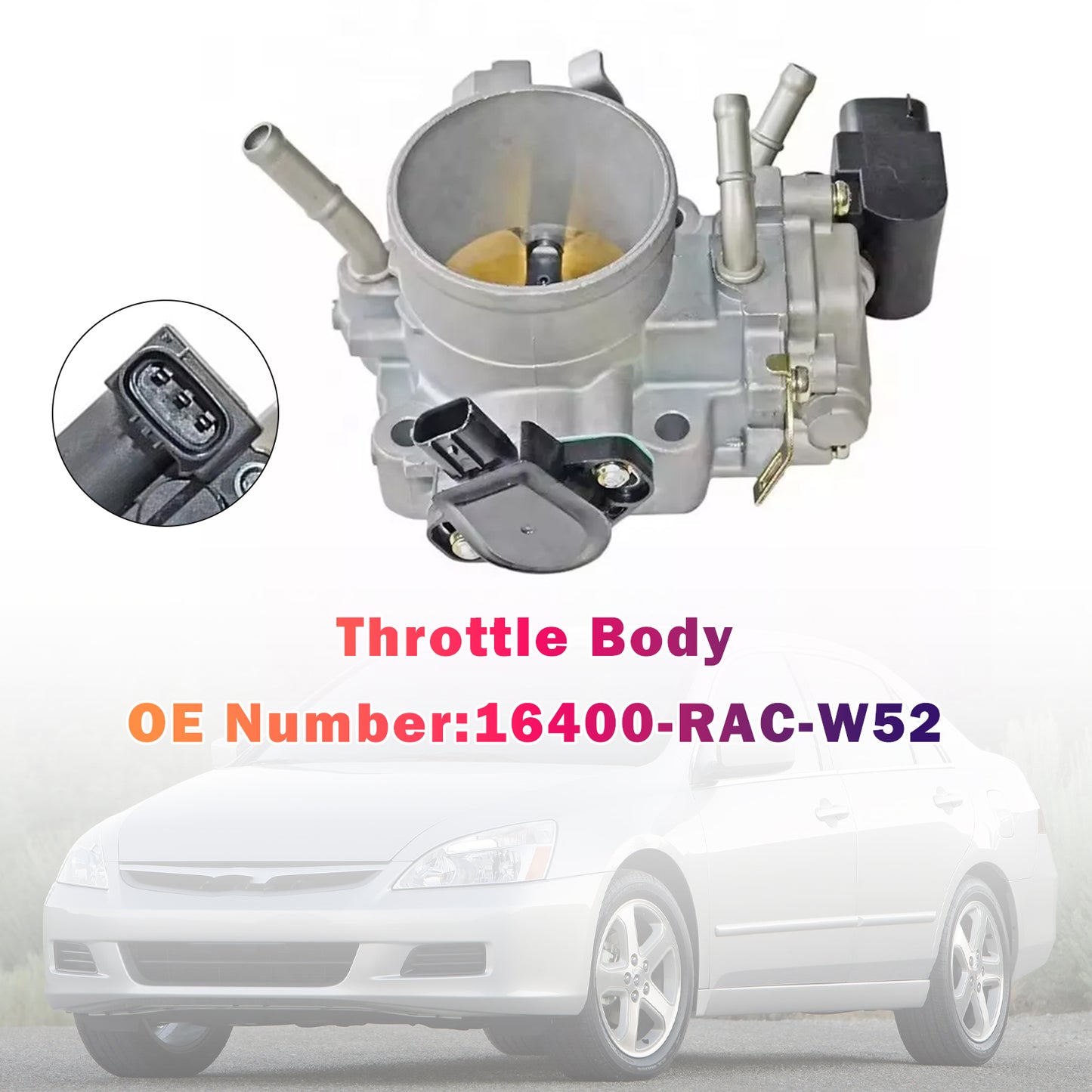 2003-2008 Honda Accord Engine K20A7 2.0L 16400-RAC-W52 Throttle Body