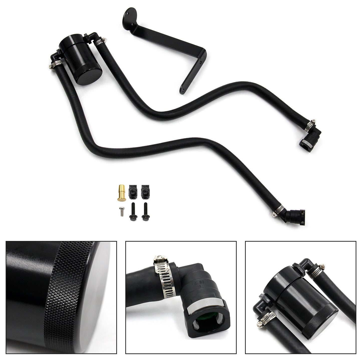 2016 Ford F-150 5.0L OCC-1077-BK Ford F150 Oil Catch Can Air Oil Separator
