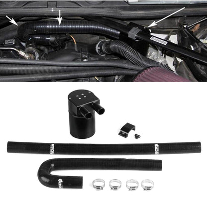 2008 Bmw 1 Series E82 Coupe 135i 1m OCC016-Black Oil Catch Can Tank with Silicone Radiator Hose