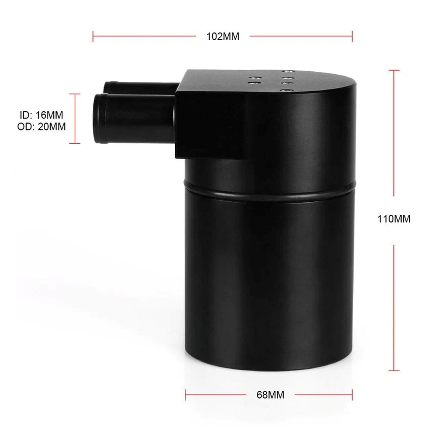 2008 Bmw 1 Series E82 Coupe 135i 1m OCC016-Black Oil Catch Can Tank with Silicone Radiator Hose