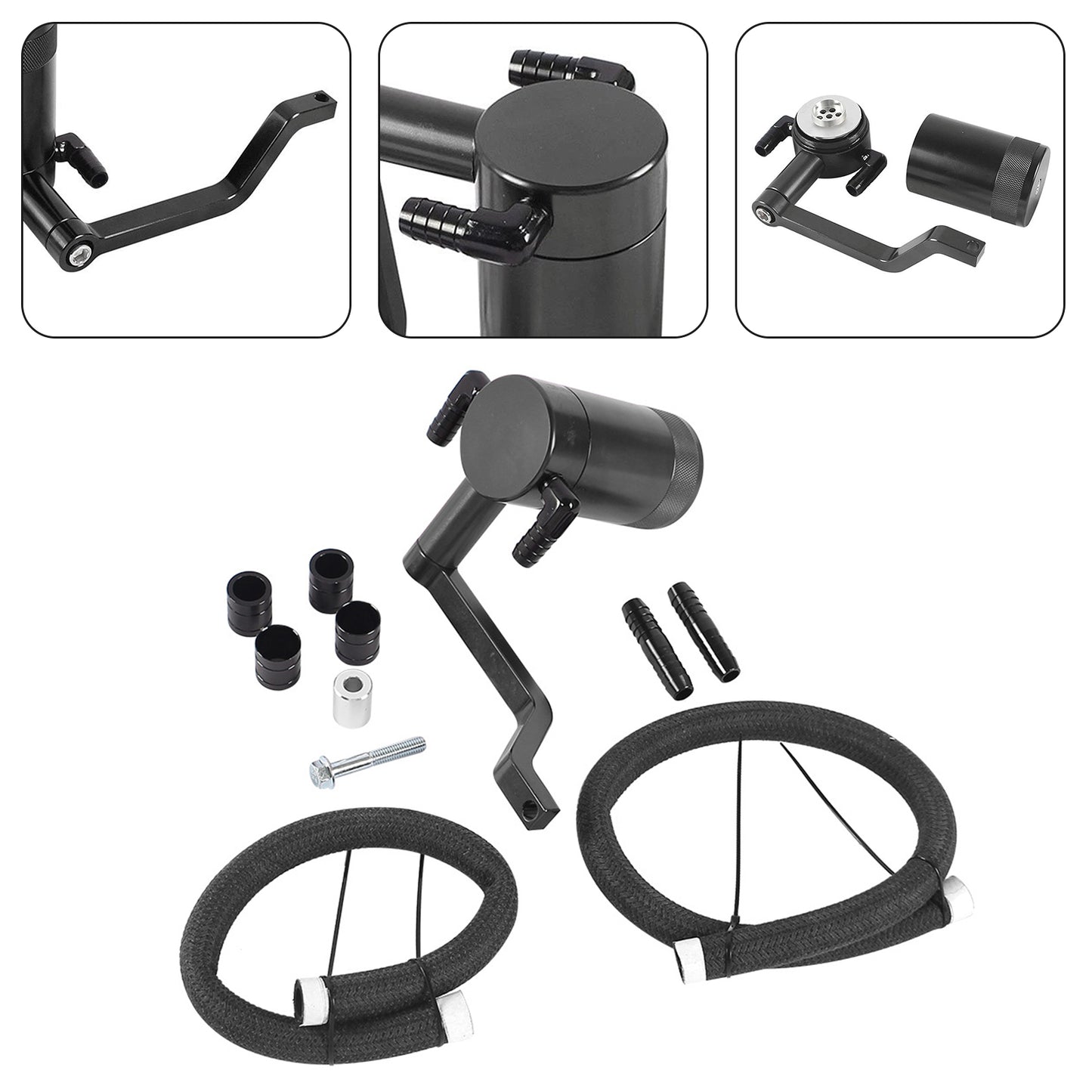 2021 Jeep Grand Cherokee 6.4 OCC-1056 Catch Can Air Oil Separator Black
