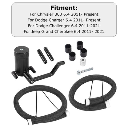 2021 Jeep Grand Cherokee 6.4 OCC-1056 Catch Can Air Oil Separator Black