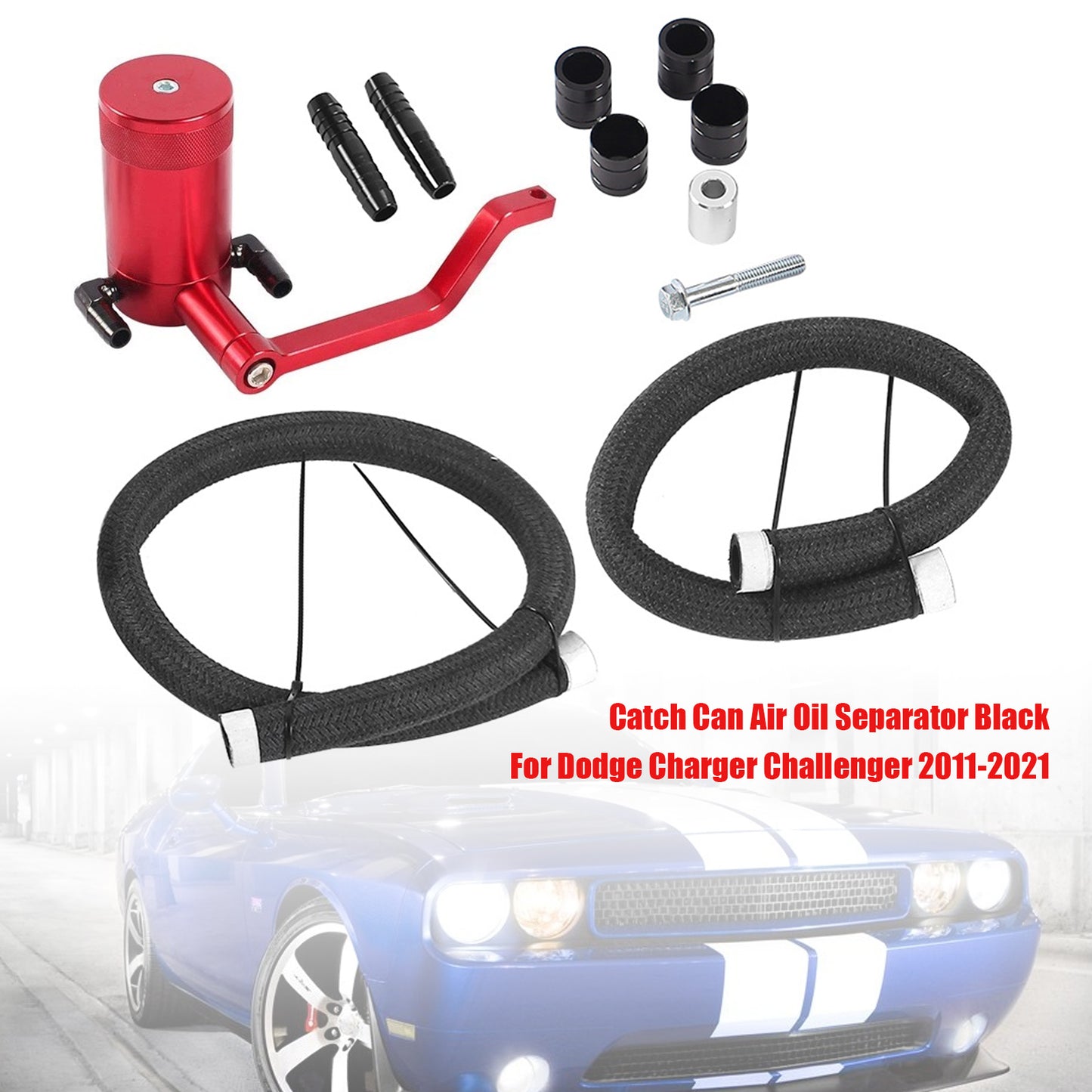 2011 Chrysler 300 6.4 OCC-1056 Catch Can Air Oil Separator Red