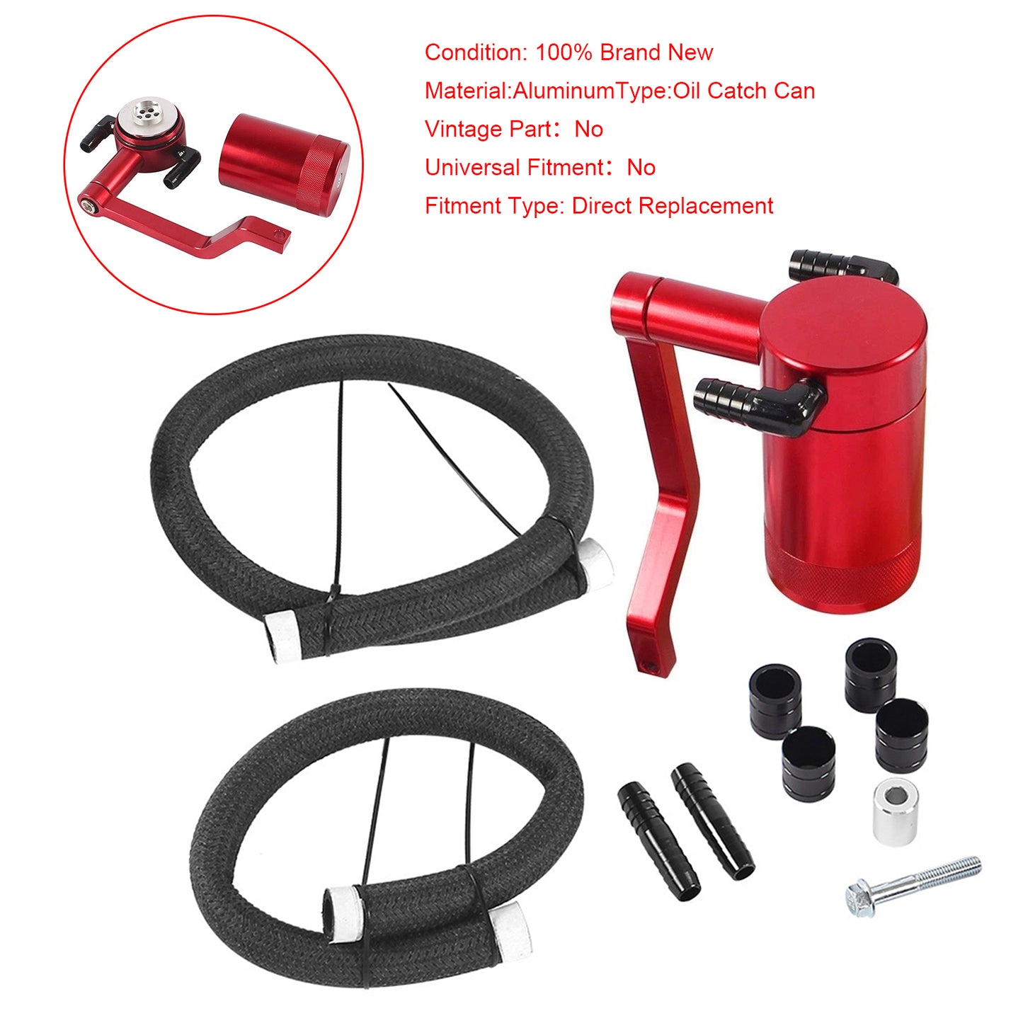 2011 Chrysler 300 6.4 OCC-1056 Catch Can Air Oil Separator Red