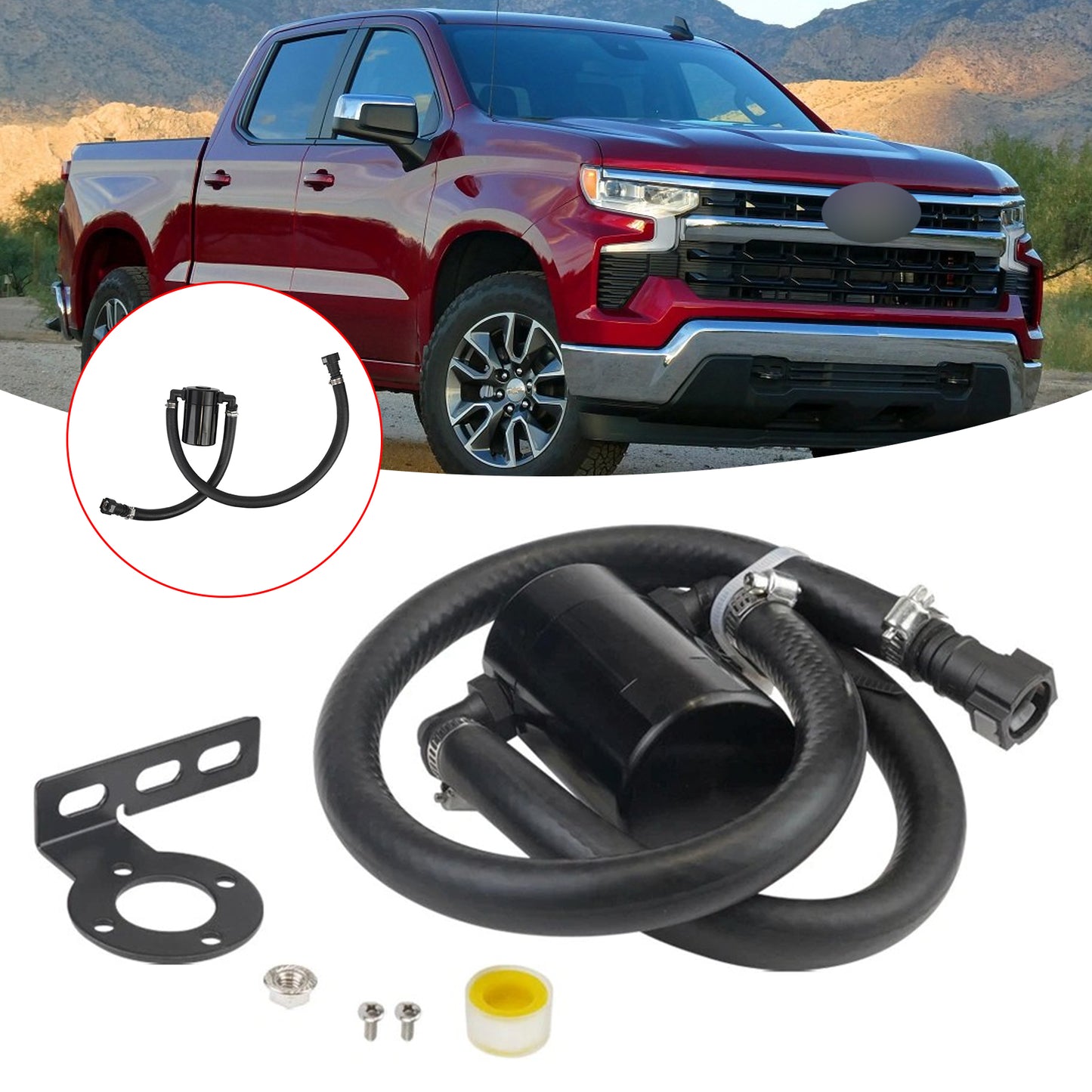 2019-2022 Chevy Silverado Catch Can Air Oil Separator