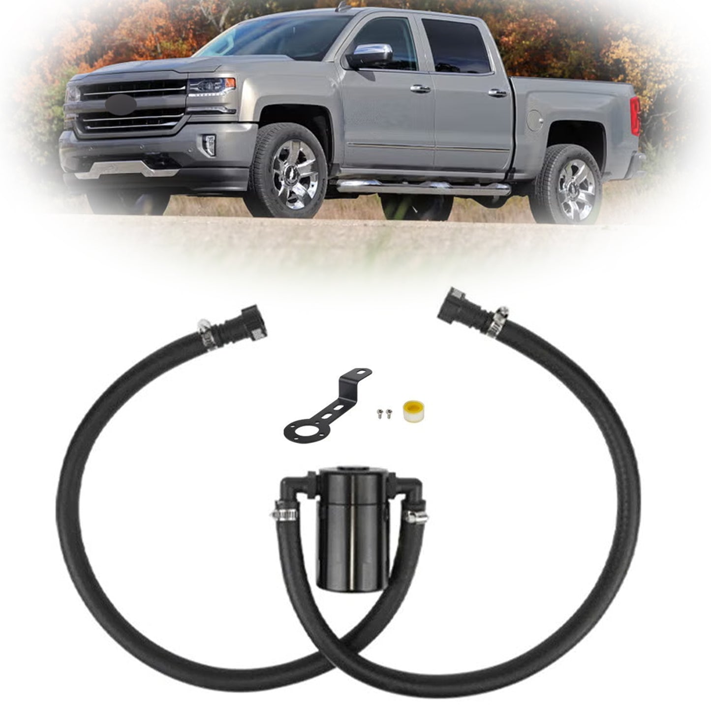 2016 Chevy Suburban 5.3L 6.2L OCC-1074 Catch Can Air Oil Separator
