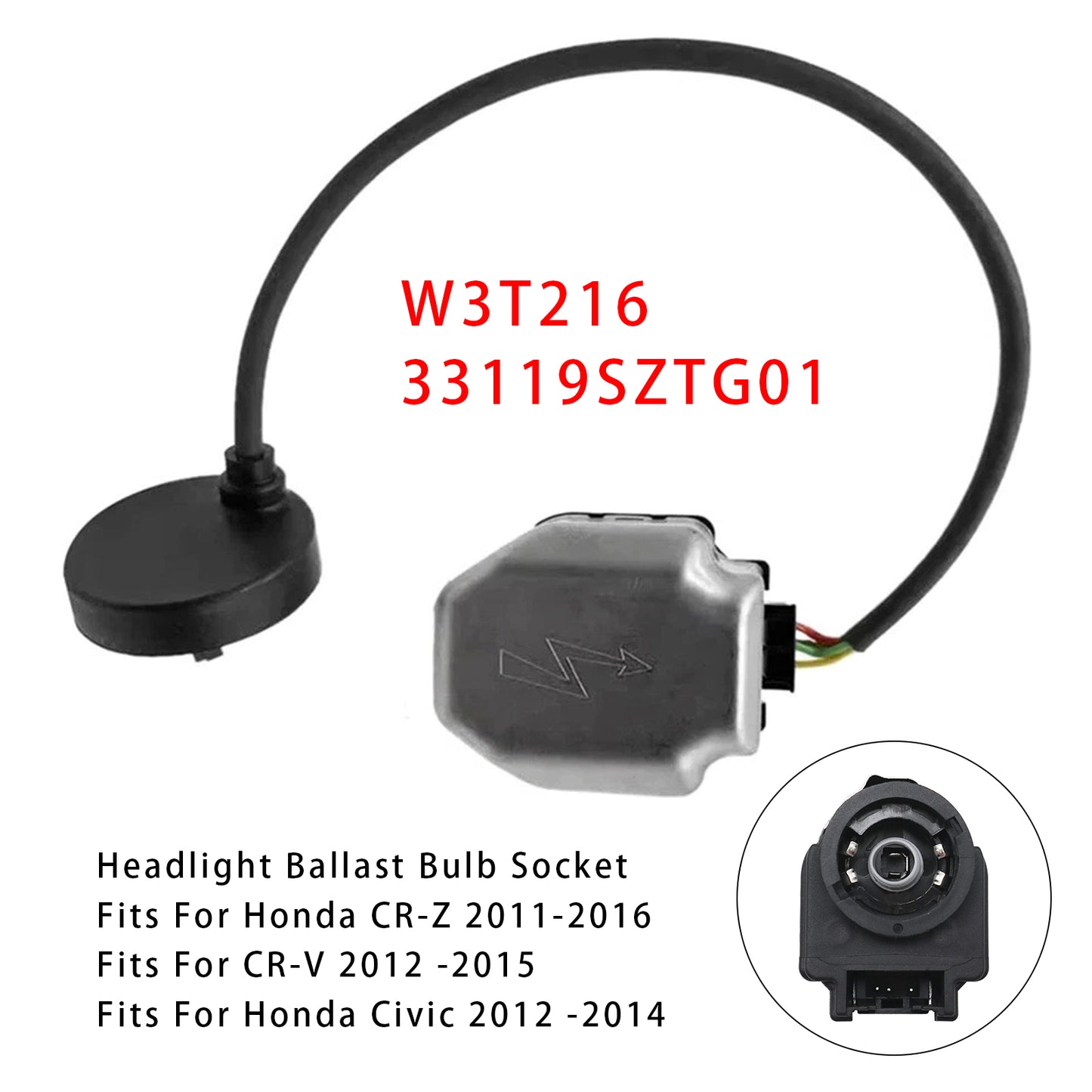 2013-2015 Mazda CX-9 W3T216 Xenon HID Ballast Bulb Socket